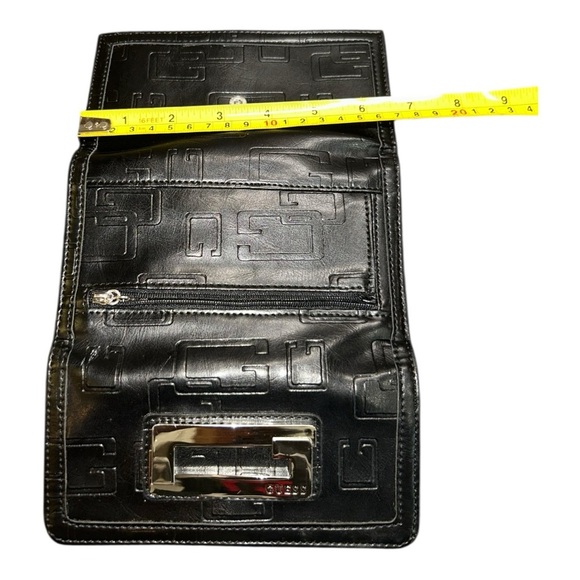 GUESS Embossed Black Wallet with Metal Accent - Picture 5 of 5